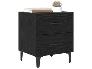 Table de chevet - table de lit chêne noir 40 x 35 x 47,5 cm bois d'ingénierie
