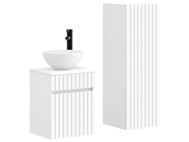 Ensemble de mobilier de salle de bain 2 pcs blanc shl1140 - Conforama A