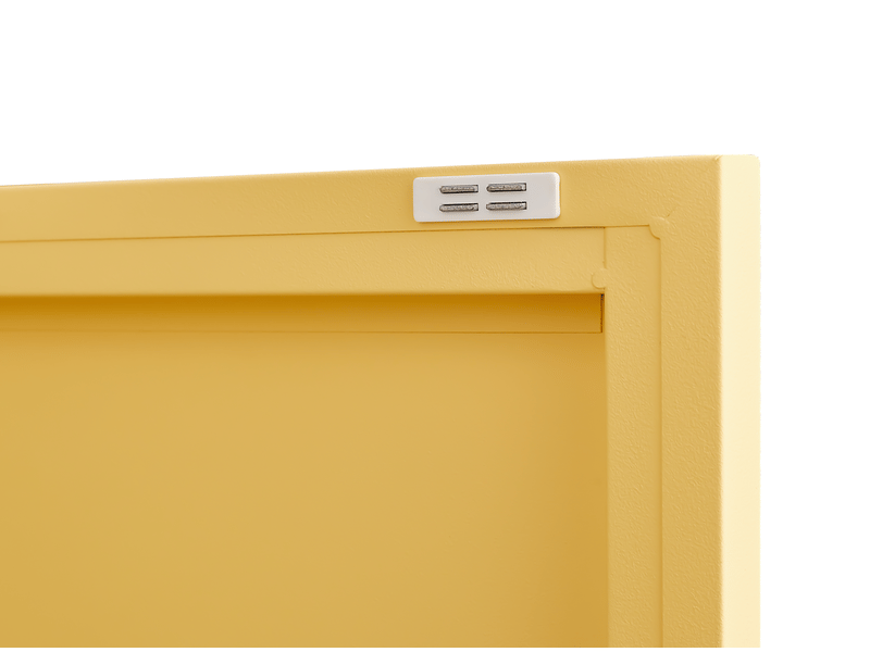  Armoire de rangement 100x40x65 cm réglable en métal jaune  - Conforama D