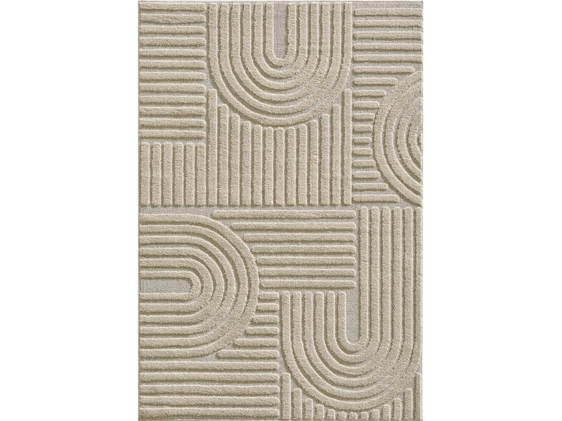 Tapis à relief lena beige 120x170cm ART1201701121BEIGE - Conforama A