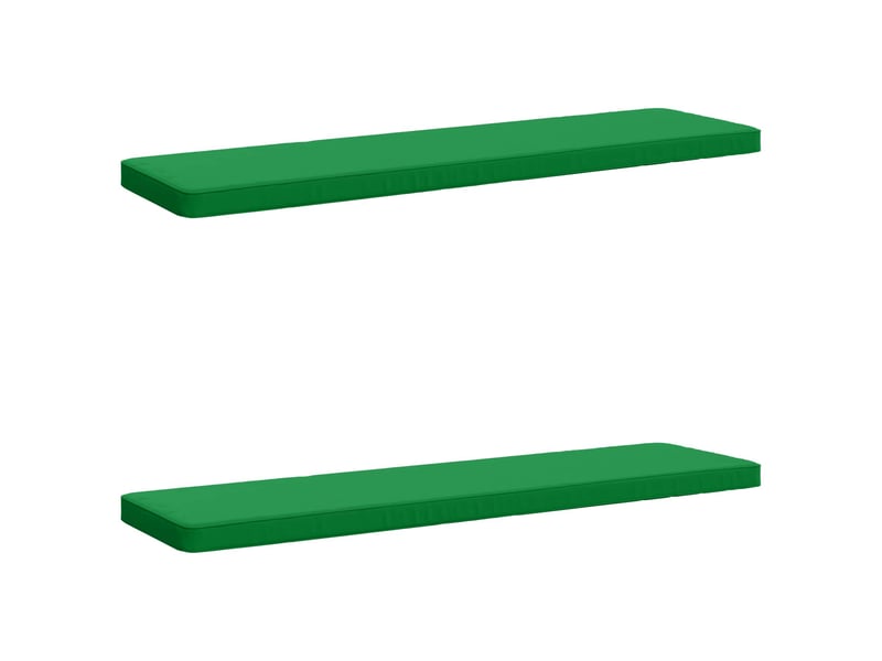 Lot de 2 coussins de banc, coussins d'assise vught 100 % polyester vert cf58205 - Conforama A