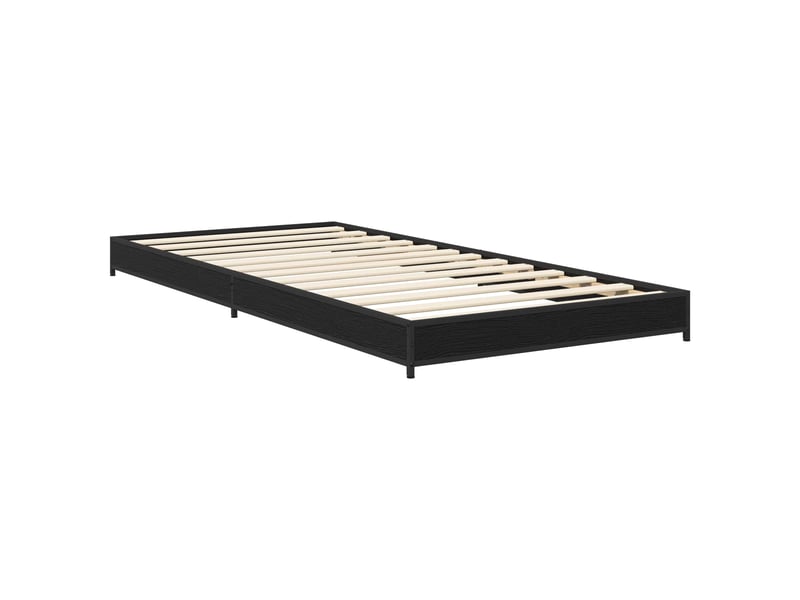 Lit simple- lit adulte - cadre de lit chêne noir 80 x 200 cm bois d'ingénierie - Conforama B