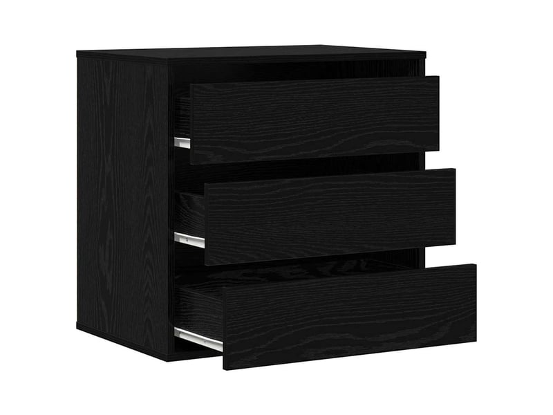Armoire à tiroirs, commode 3-tiroir noir 61x41x58 cm - Conforama E