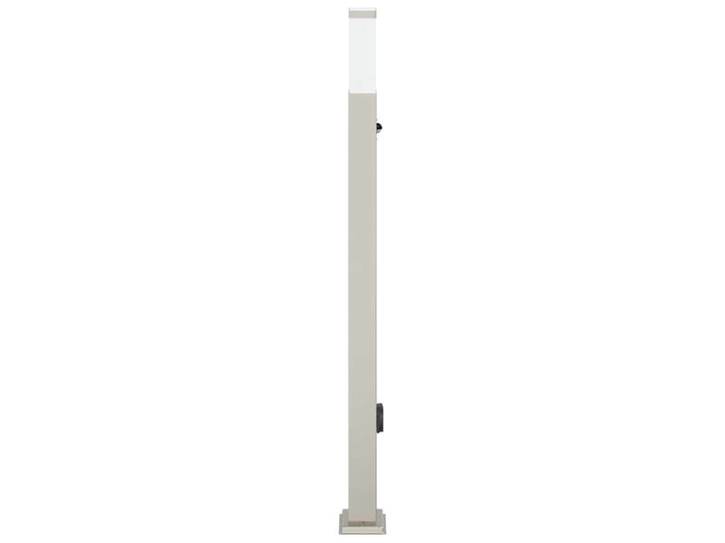 Borne lumineuse, lampadaire avec détecteur et prise 110 cm acier inoxydable ip44 shl42203 - Conforama D