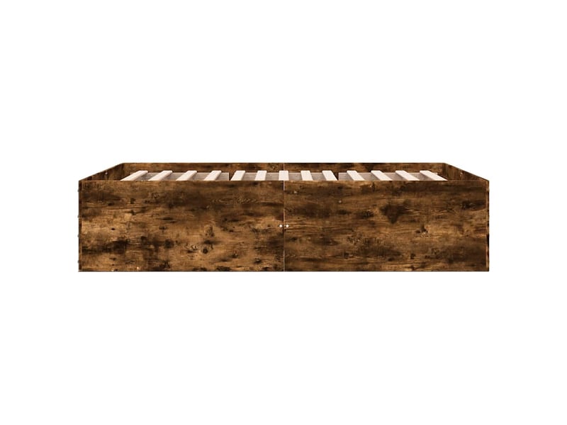  Lit double- lit adulte -  cadre de lit sans matelas chêne fumé 120x200 cm  - Conforama D