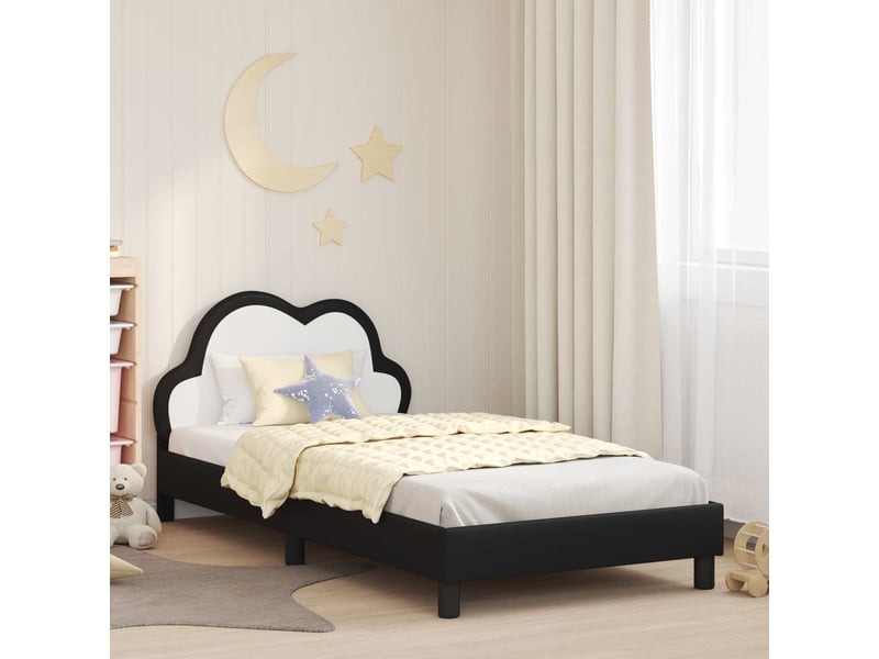  Cadre de lit pour enfants - lit jeune avec tête de lit noir 80 x 200 cm pu  - Conforama B