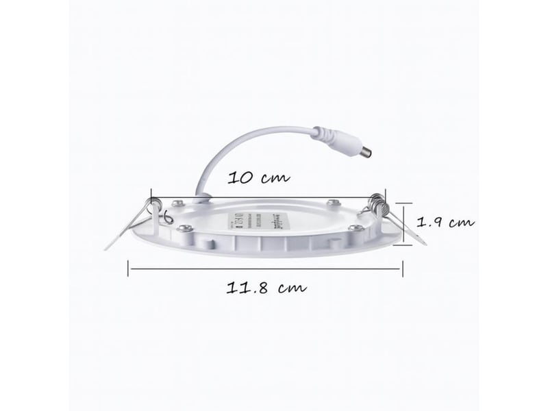  Panneau led encastrable rond slim 6w 4000k 118 mm ip65 600 lm 238073_AABTU35289_6_DROPFR - Conforama B