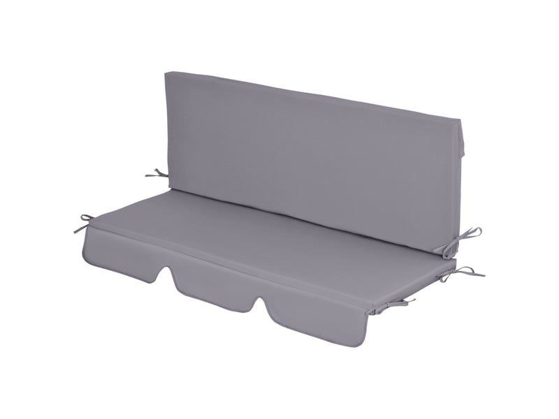  Coussin pour fauteuil à bascule (2 pièces), assise et dossier, pour jardin, terrasse, extérieur, 130 x 45 x 5 cm, gris  - Conforama B