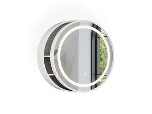 Vicco armoire de toilette, blanc, 50x50cm avec 5 compartiments de rangement