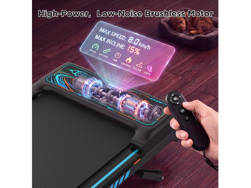  Tapis de course 1-8 kmh avec inclinaison automatique 15 % evryae  - Conforama E