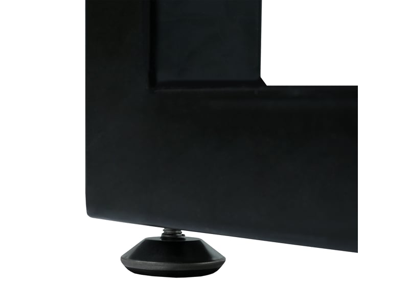  Table à manger extensible - 140180x80x75 cm - style industriel - gris+noir - mdf - aspect béton - extensible  - Conforama R