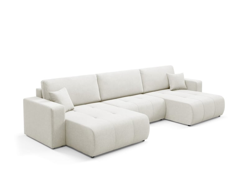  Canapé d'angle convertible molinio u creme  - Conforama C