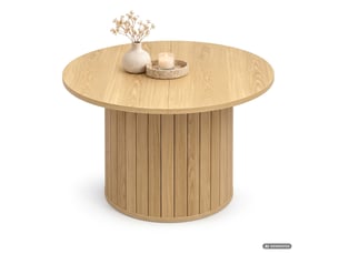 Table basse rond(e) coloris naturel AKORD NUBO - 60 cmx60 cm