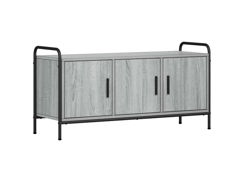  Meuble tv moderne, banc tv 79,5x33x50 cm sonoma gris bois d'ingénierie shl7527  - Conforama A