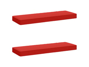 Lot de 2 coussins de banc, coussins d'assise vught 100 % polyester rouge cf58539