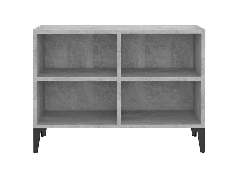  Meuble tv - banc tv - meuble de rangement avec pieds en métal gris béton 69,5x30x50 cm  - Conforama D