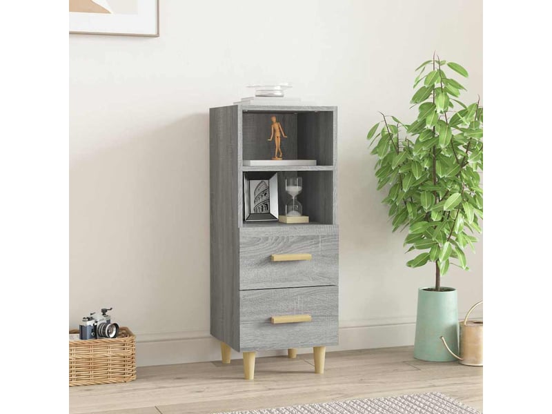  Buffet - bahut - meuble de rangement sonoma gris 34,5x34x90 cm bois d'ingénierie  - Conforama B