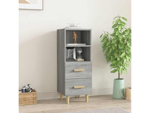 Buffet - bahut - meuble de rangement sonoma gris 34,5x34x90 cm bois d'ingénierie