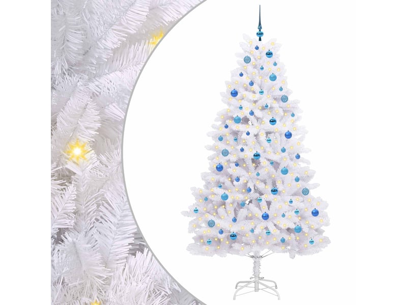  Sapin de noël - arbre de noël artificiel à branches articulées blanc 210 cm  - Conforama A