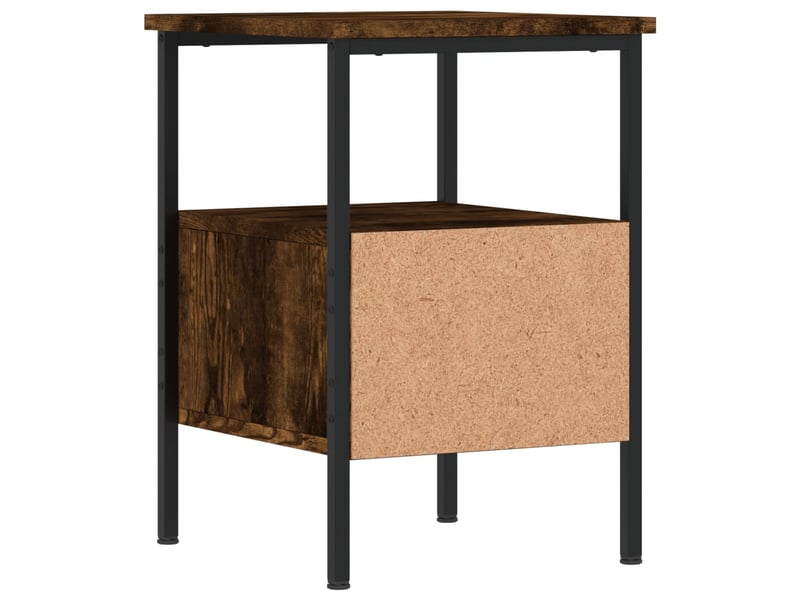  Lot de 2 tables de chevet - cabinet de chevet - table de nuit chêne fumé 34x36x50 cm bois ingénierie  - Conforama E