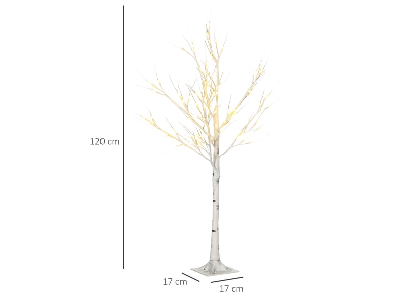  Arbre lumineux led - décoration lumineuse blanc chaud - 72 leds - usage intérieur - décoration de noël chambre maison blanc - 120 cm  - Conforama C
