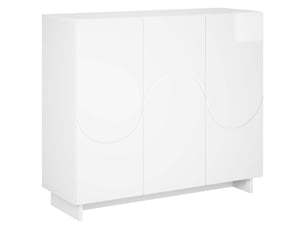 Buffet - bahut - meuble de rangement blanc brillant 85,5 x 31 x 75 cm bois d'ingénierie