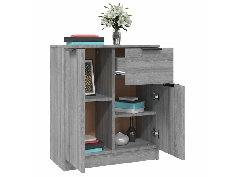  Buffet - bahut - meuble de rangement sonoma gris 60x30x70 cm bois d'ingénierie  - Conforama D