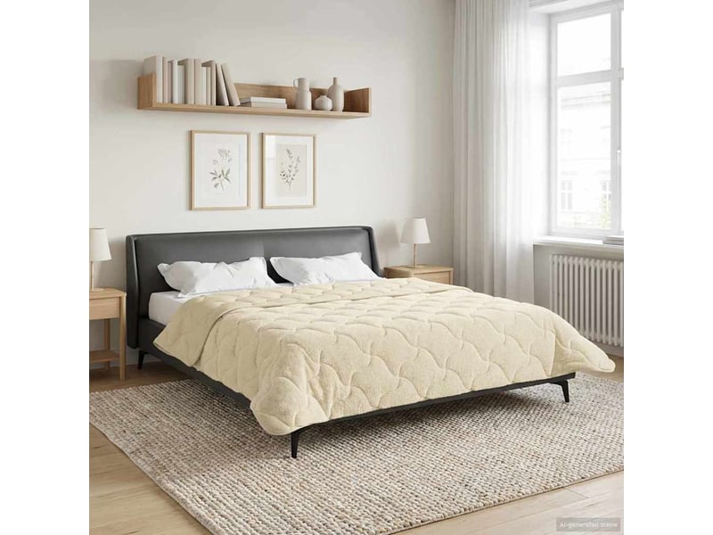  Couette - duvet d'été 220 x 260 cm été crème respirant  - Conforama B