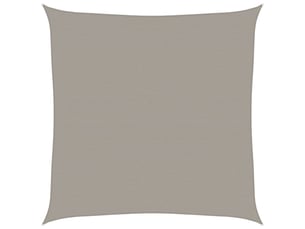 Voile d'ombrage - voile d'ombre - voile parasol 160 gm² carré gris clair 7x7 m pehd