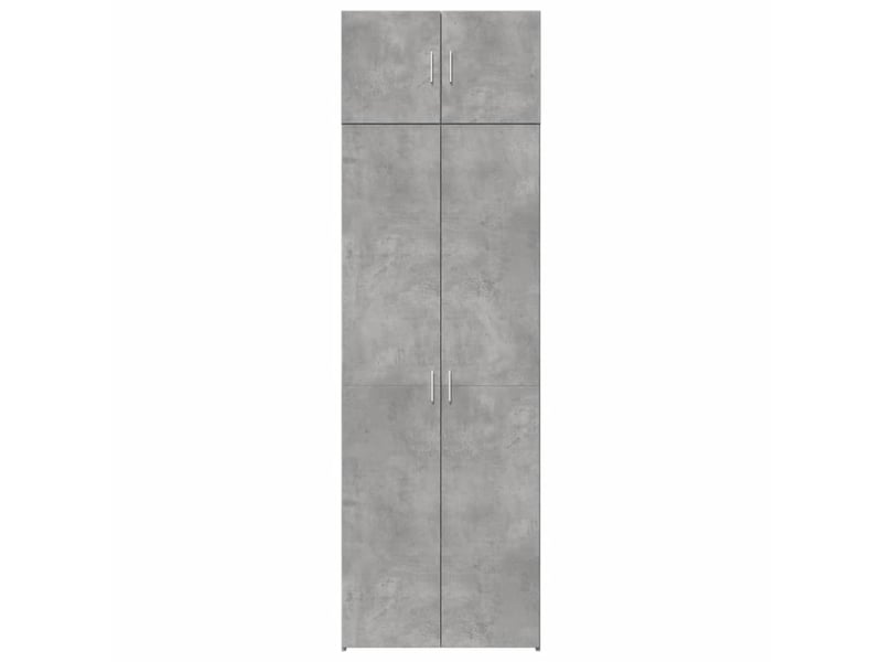  Buffet - armoire de rangement gris béton 70x42,5x225cm bois d'ingénierie  - Conforama D