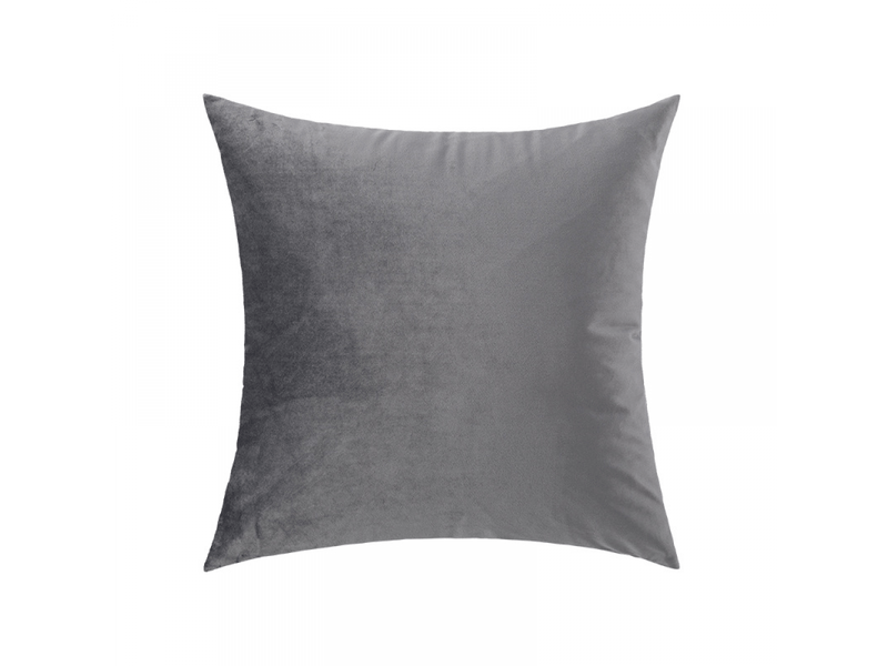  Lot de 2 housses de coussin 45 x 45 cm en velours gris foncé pour décoration de chambre à coucher, canapé, salon, voiture anthracite, 45 x 45 cm  - Conforama A