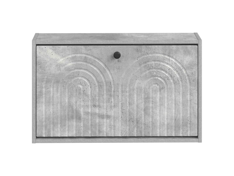  Meuble à chaussures mural, armoire à chaussures alkmaar 71x17x43 cm gris béton  - Conforama D