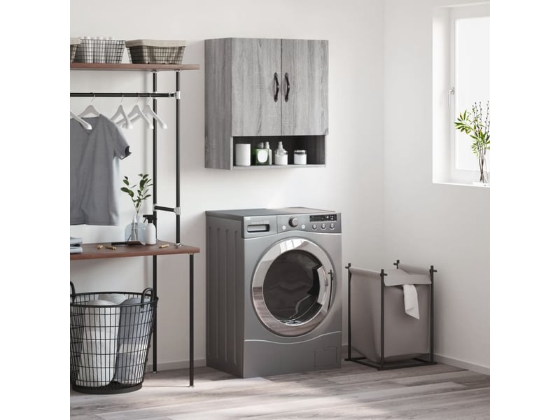  Armoire murale salon, meuble de rangement sonoma gris 60x31x70cm bois d'ingénierie shl7341  - Conforama B