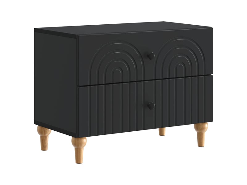  Table de chevet noir 62 x 34,5 x 48 cm bois d'ingénierie  - Conforama B