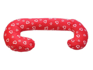 Coussin usages multiples coeurs blancs