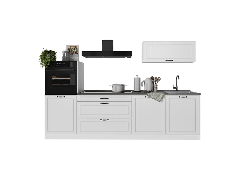 Vicco cuisine, blanc campagneblanc, 280cm sans plan de travail - Conforama E