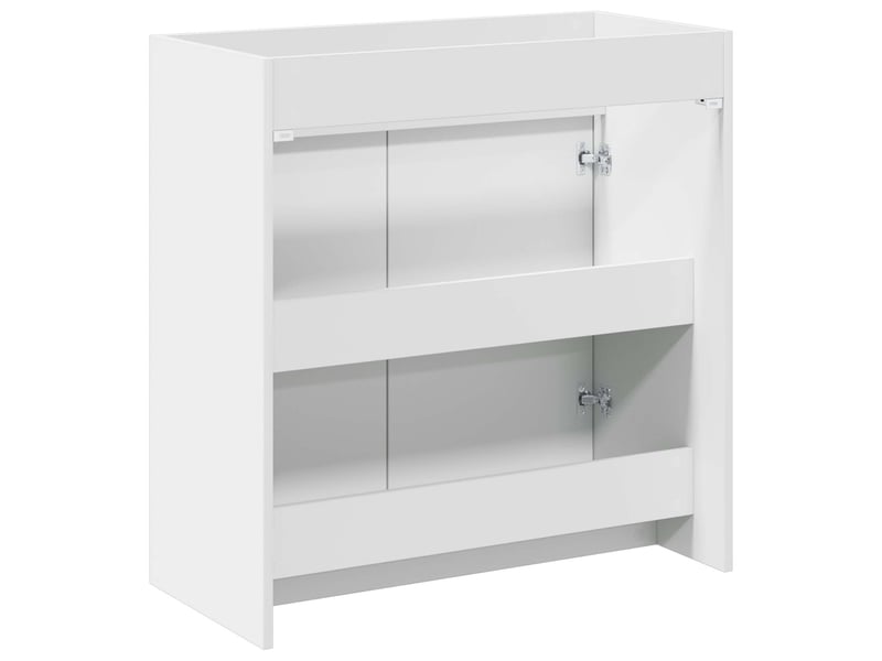  Meuble sous lavabo de salle de bain, commode blanc 78.5x37.5x81 cm shl1498  - Conforama E