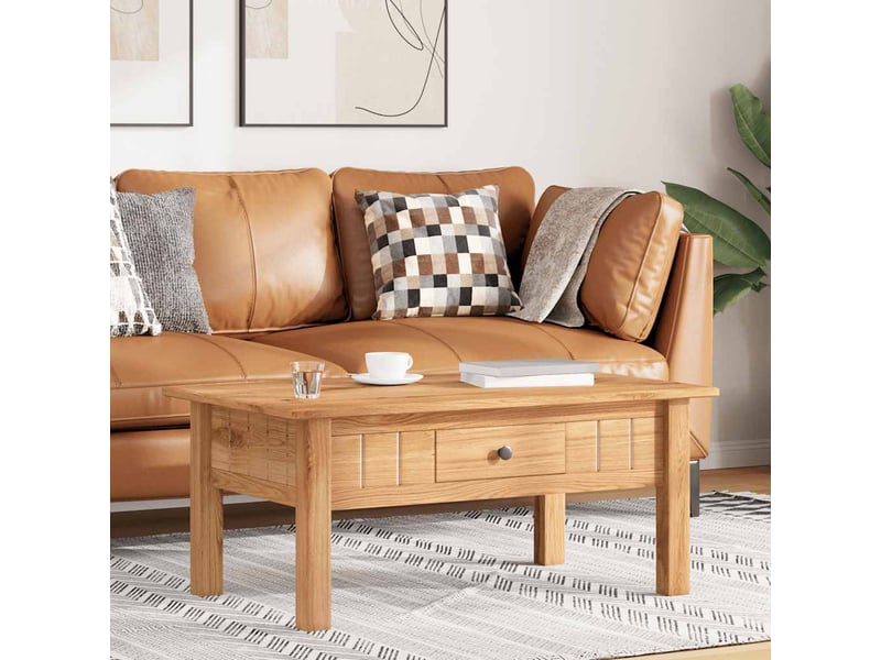  Table basse - table de salon - table à thé 100x60x43,5 cm pin massif assortiment panama  - Conforama B