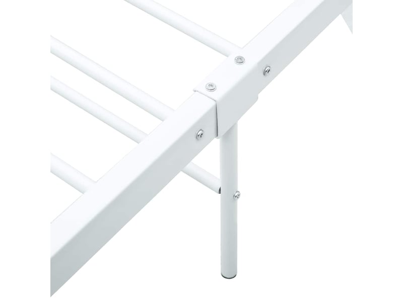  Lit simple- lit adulte -  cadre de lit sans matelas blanc métal 100x200 cm  - Conforama D