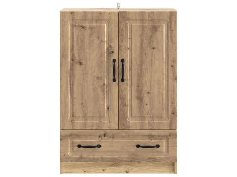  Buffet - bahut - meuble de rangement chêne artisanal 66 x 34,5 x 92 cm bois d'ingénierie  - Conforama E