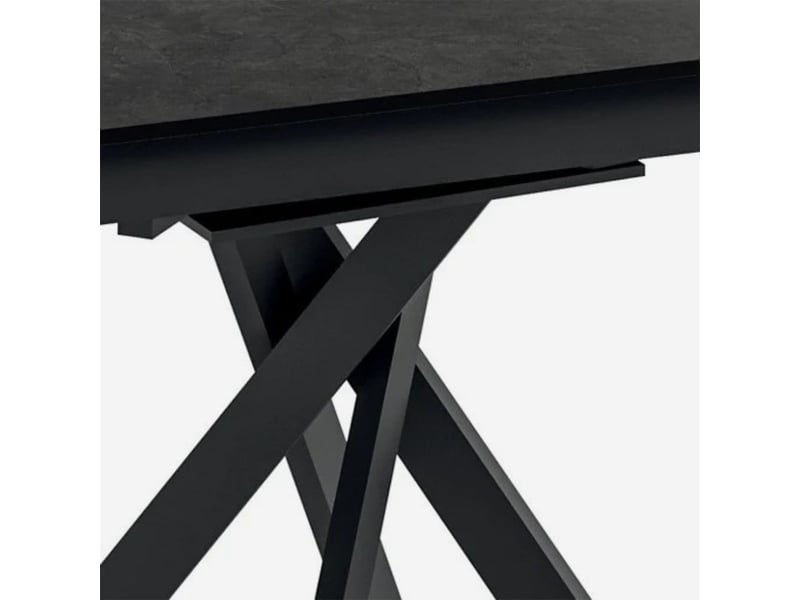  Table extensible en céramique pour cuisine et salon 120x80120 drift - gris foncé  - Conforama C