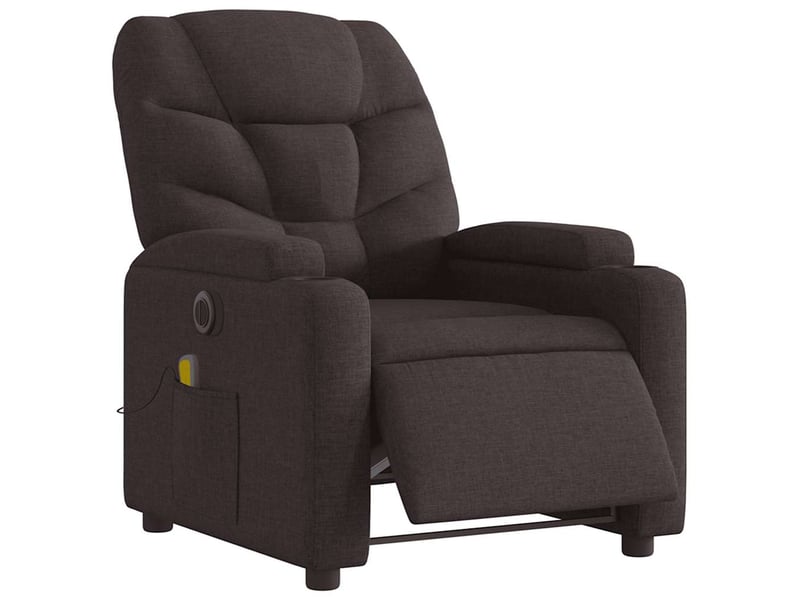  Fauteuil de massage inclinable électrique, fauteuil relax marron foncé tissu shl51017  - Conforama C