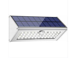 Lumière solaire extérieure ip65 étanche projecteur solaire sans fil 4500mah, led projecteur solaire extérieur lumière de jardin, gris