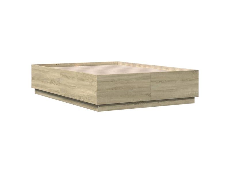  Lit double- lit adulte -  cadre de lit sans matelas chêne sonoma 120x190 cm  - Conforama B