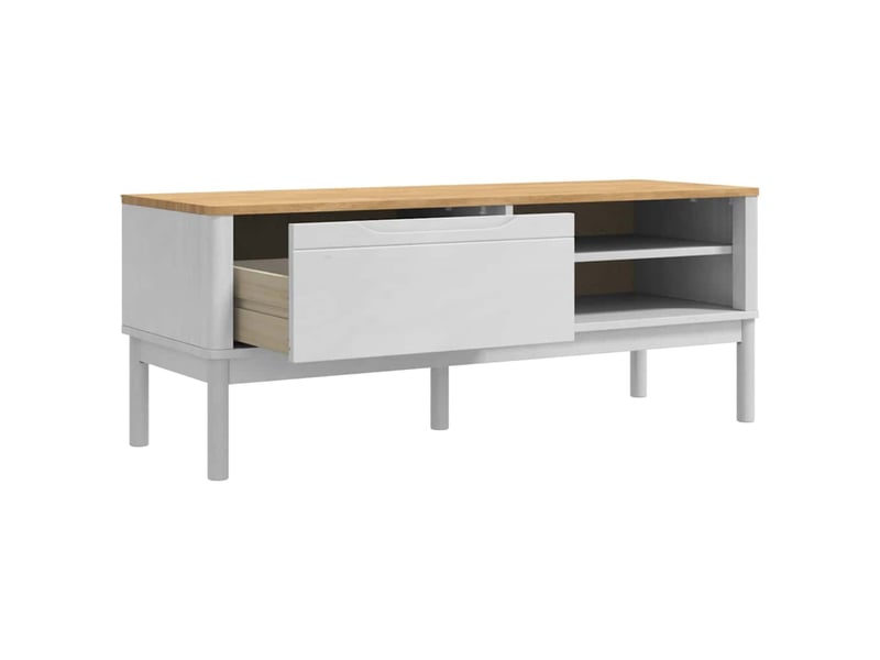  Banc de couloir, banc de rangement floro blanc 115x40x45 cm bois de pin massif  - Conforama E