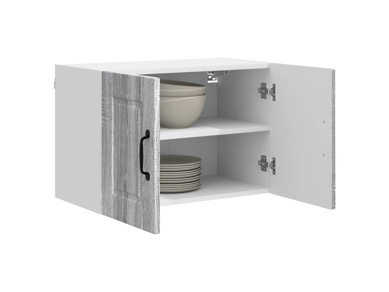 Meuble mural de cuisine | armoire de cuisine 2 pcs gris sonoma bois d'ingénierie shl6784 - Conforama C