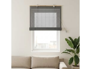 Store enrouleur, store à rouleau gris 40 x 160 cm bambou cf45252