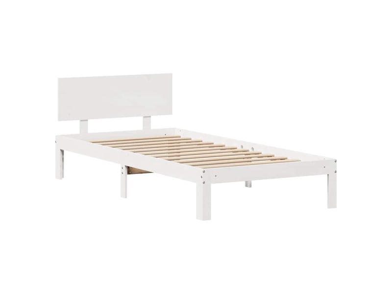  Lit simple- lit adulte -  cadre de lit avec tiroirs sans matelas blanc 100x200 cm  - Conforama D