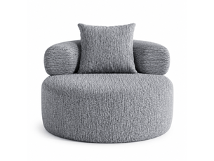 Fauteuil fixe NECHE 100X100X65cm Tissu gris vendu A l'unité