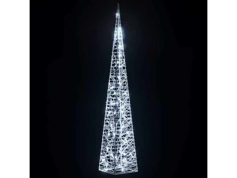  Cône lumineux décoratif à led acrylique blanc froid 90 cm cf62141  - Conforama D